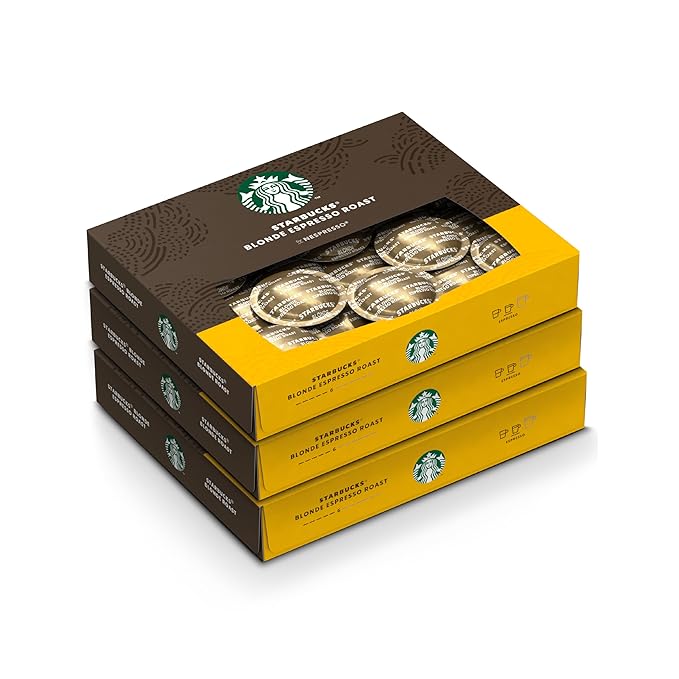 Nespresso Professional Coffee Capsules, Starbucks® Blonde Espresso Roast Coffee Bundle, 150-Count Capsules