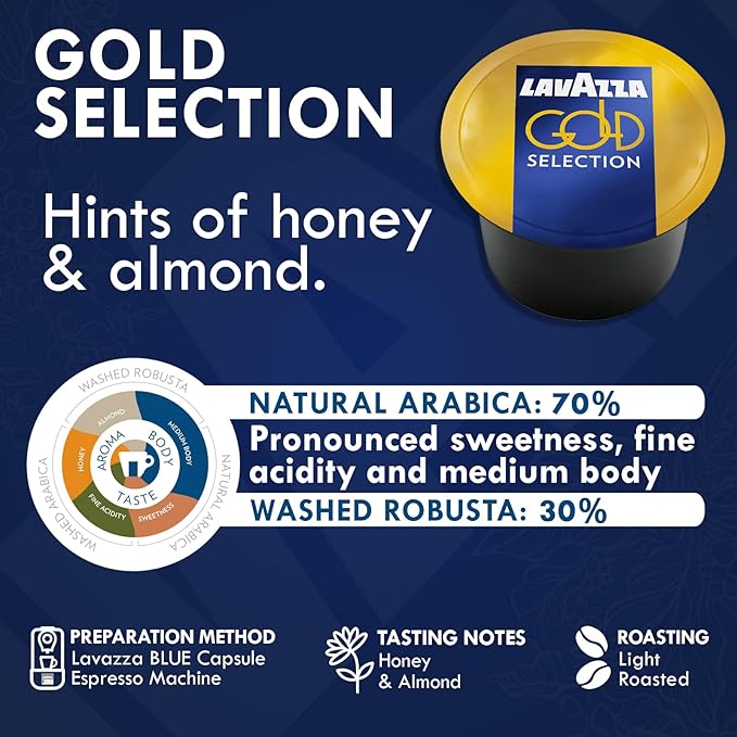 Lavazza Blue Capsules Coffee Pods Variety Pack – 100 Count (25 Each of Top Class, Gold Selection, Decaf Dek & Caffè Crema) – Compatible with Lavazza LB Machines Only