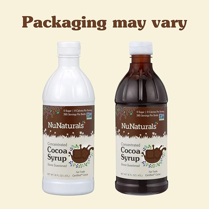 NuNaturals Stevia Syrup, Sugar-Free Sweetener, Plant-Based Sugar Substitute, Zero Calorie, Chocolate Flavor Syrup, 16 oz - Image 3