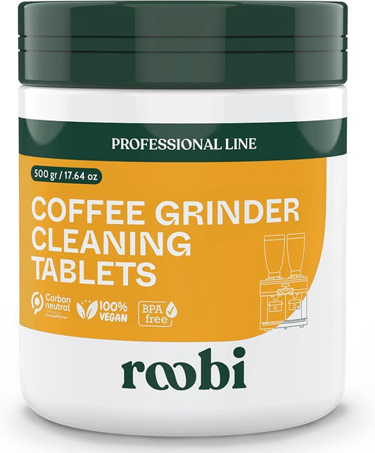 Roobi Professional Coffee Grinder Cleaning Tablets. Carbon Neutral Coffee Grinder Cleaner. Up to 14 cleans, 500gr. by Roobi