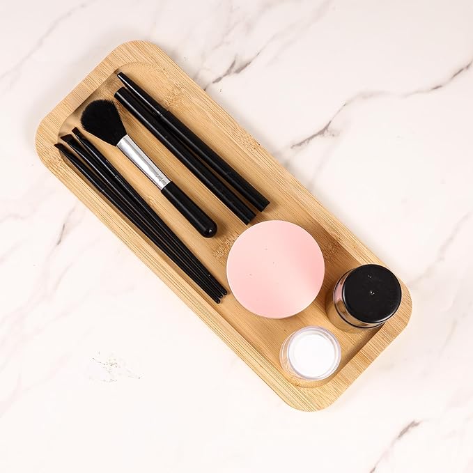 Bamboo Vanity Tray Bathroom Sink Vanity Trays Bathroom Counter Tray Bamboo Bathrooms Vanitys Trays Bathrooms Storage Vanitys Pallet for Organizing Decor Display Toilet Tank 11 X 4.5 X 0.5 Inch