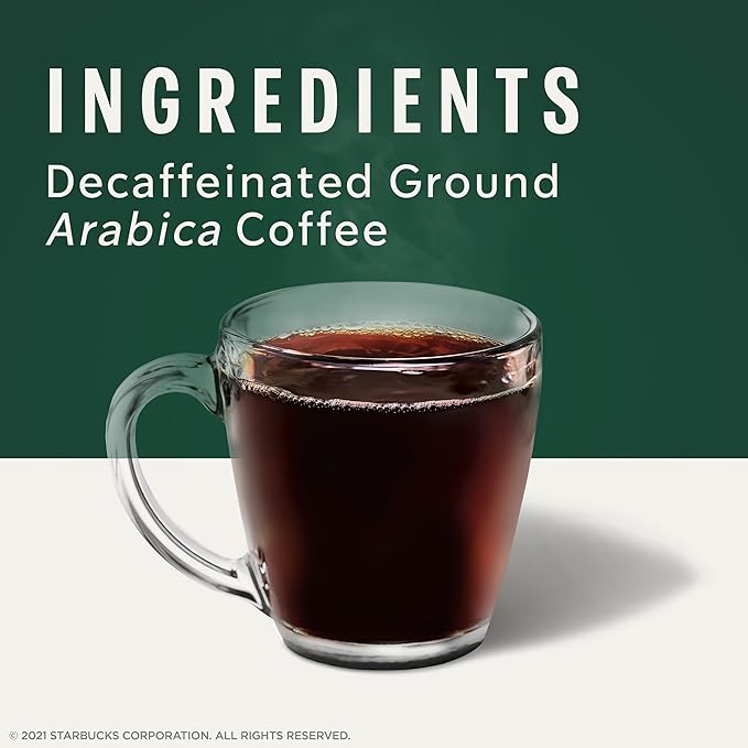 Starbucks K-Cup Coffee Pods, Medium Roast Hot or Iced Coffee, Decaf House Blend, 60 Keurig Pods