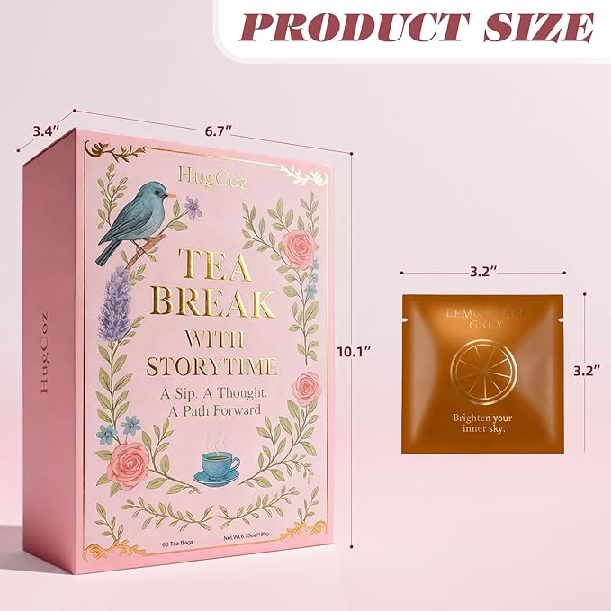 HugCoz Book Tea Gift Set | 60 Assorted Tea Bags | Christmas Day & Corporate Gifting Option | 12 Exotic Herbal Blends with Premium Whole Leaf in Eco-Friendly Pyramid Bags
