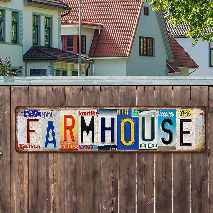 Farmhouse Metal Sign - Vintage Aluminum Tin Wall Decor 16x4 Inch - Rustic Country Home Kitchen Decor - Image 4