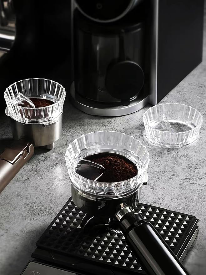Moka Pot Dosing Ring & Coffee Distributor 2in1 Coffee Maker Dosing Ring For Moka Express Fast Distribute and Tamp, Avoid Mess And Wast