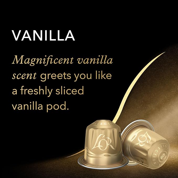 L'OR Espresso Capsules, 30 Count Vanilla, Single-Serve Aluminum Coffee Capsules Compatible with the L'OR BARISTA System & *Nespresso Original Machines, 30 Count (Pack of 3)