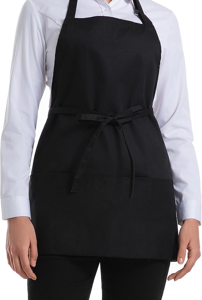 Syntus Chef Apron for Men Women Kitchen Cooking Apron with Pockets, Adjustable Bib Aprons Stain Resistant