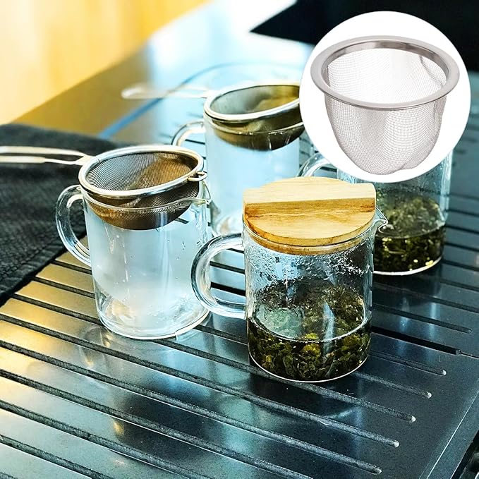 Yardwe Stainless Steel Tea Filter with Fine Mesh Strainer 2.5 Inch Infuser for Loose Leaf Tea Brewing at Home or Office