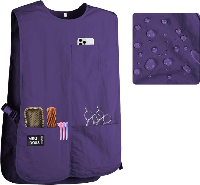 Waterproof Unisex Cobbler Apron with 4 Pockets Vest Style Ultralight Chef Waiter Work Overalls - Image 4