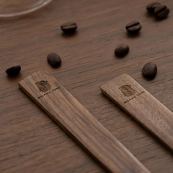 Black Walnut Coffee Stir Stick for Syphon Coffee Maker/Aeropress/French Press - 10" Wooden Coffee Brewer Accessory with Ergonomic Handle