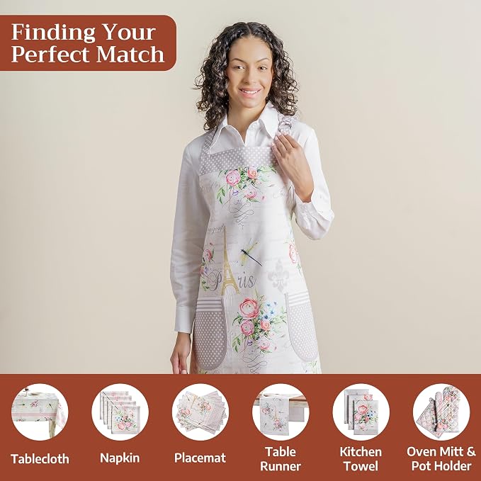 Maison d' Hermine 100% Cotton Apron for women with Pocket Kitchen Chef Apron for Men Cooking Mothers Day Gifts - Image 4
