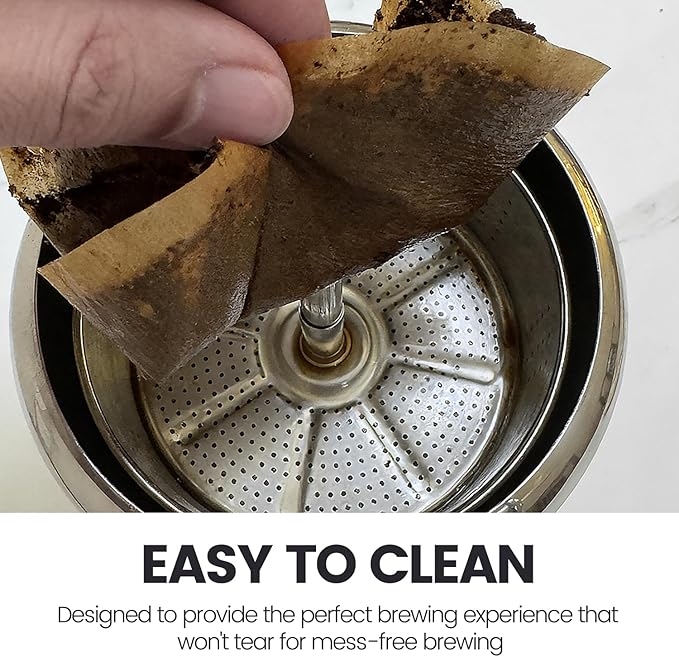 MIMORE Coffee Filters - 150 PCS Percolator Coffee Filters for Farberware FCP240 Yosemite 8 Cup, Coletti Bozeman 6-9 Cup, Elite Gourmet EC140 - Disposable Basket Coffee Filter Unbleached