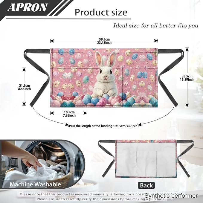 Waist Apron with 3 Pockets Waterproof 13 Inch Short Half Waist Aprons Women Men Server Aprons Waitress Waiter Apron - Image 7