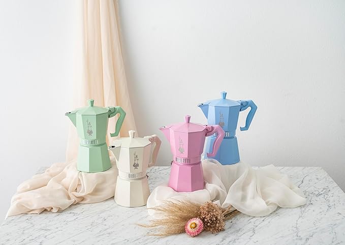 Bialetti Mocha Exclusive Pink 3 Cup Open Fire (Coffee Maker, Espresso Maker, Makinetta)