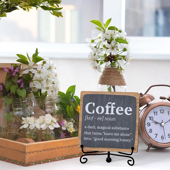 Coffee Bar Accessories, Coffee Decor, Farmhouse Bar Accessories (C15) - Image 4