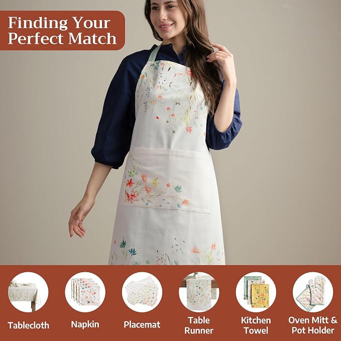 Maison d' Hermine 100% Cotton Apron for women with Pocket Kitchen Chef Apron for Men Cooking Mothers Day Gifts - Image 4