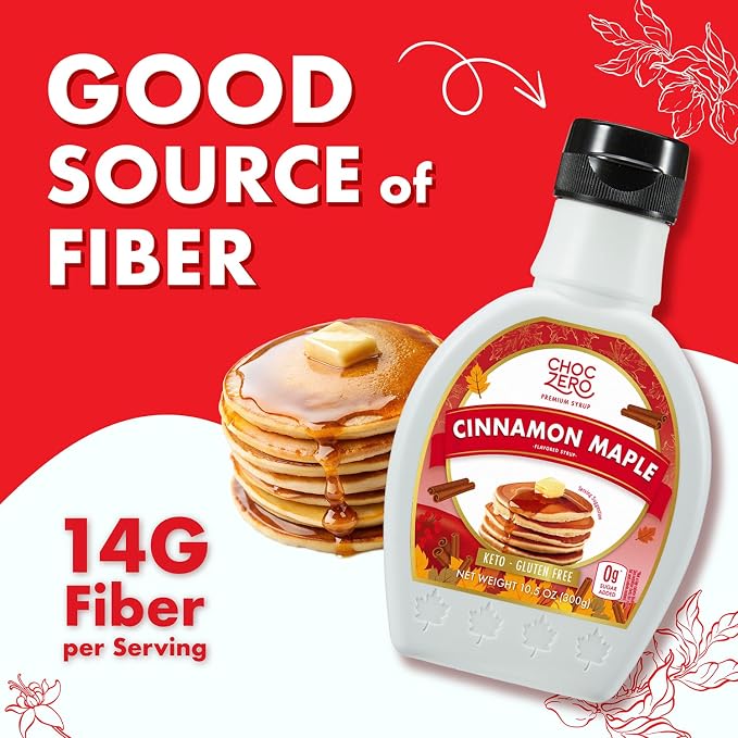 ChocZero Cinnamon Maple Syrup – Sugar-Free, Keto Friendly, High Fiber, Monk Fruit Sweetened, Low Carb, Gluten-Free, Vegan – 10.5oz - Image 4