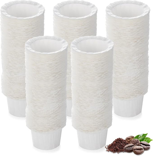 Disposable Paper Coffee Filters, Keurig K Cup Paper Filters for Keurig Single Brewer Reusable Cups, K-cup Coffee Pods, Fits All Brands Reusable K Cups (500)