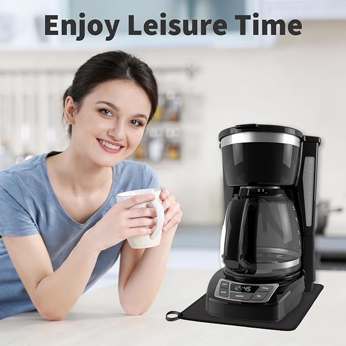 Sliding Pad for BLACK+DECKER 12-Cup Digital Coffee Maker (11.3"×9.8")- Smooth Glide with Anti-Slip Base - Perfect Accessories Fit for CM1160W/B 12-Cup Programmable Coffeemaker