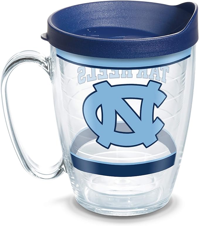 Tervis Made in USA Double Walled University of North Carolina Tar Heels Insulated Tumbler Cup Keeps Drinks Cold & Hot, 16oz Mug, Tradition