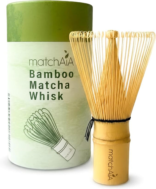 Premium Bamboo Matcha Whisk (Chasen) - Handcrafted Traditional 100-Prong Japanese Tea Whisk for Ceremonial Matcha & Modern Lattes