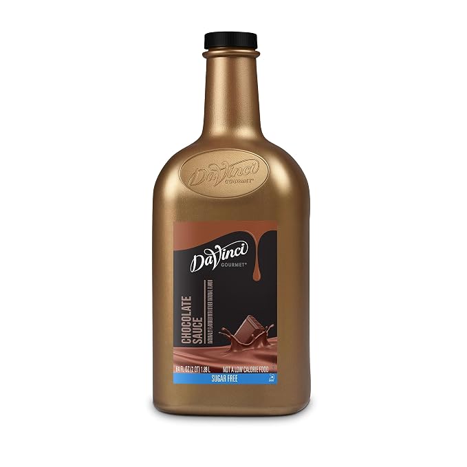 DaVinci Gourmet Sugar Free Chocolate Sauce, 64 Fluid Ounces (Pack of 1) by DaVinciGourmet