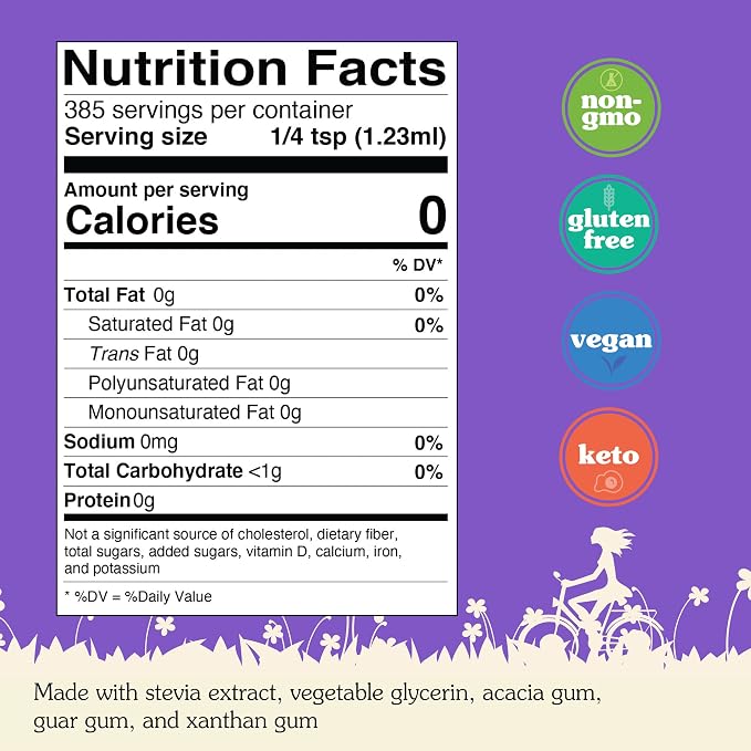 NuNaturals Stevia Simple Syrup, Sugar-Free Sweetener, Plant-Based Sugar Substitute, Zero Calorie, 16 oz - Image 2