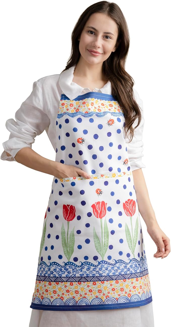 Maison d' Hermine 100% Cotton Apron for women with Pocket Kitchen Chef Apron for Men Cooking Mothers Day Gifts by MaisondHermine