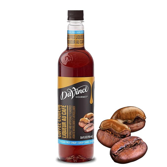 DaVinci Gourmet Sugar-Free Coffee Liqueur Syrup, 25.4 Fluid Ounces (Pack of 1)