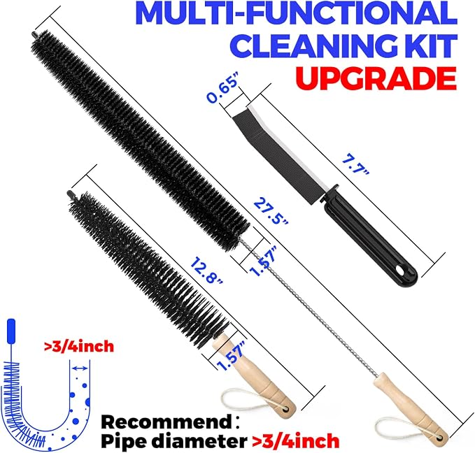 Holikme 3 Pack Dryer Vent Cleaner Kit Clothes Dryer Lint Brush Vent Trap Cleaner Home Essentials Crevice Gap Cleaning Tool Brush - Image 4