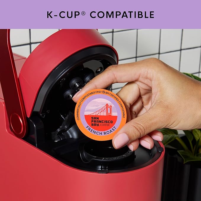 San Francisco Bay Compostable Coffee Pods - French Roast (120 Ct) K Cup Compatible including Keurig 2.0, Dark Roast