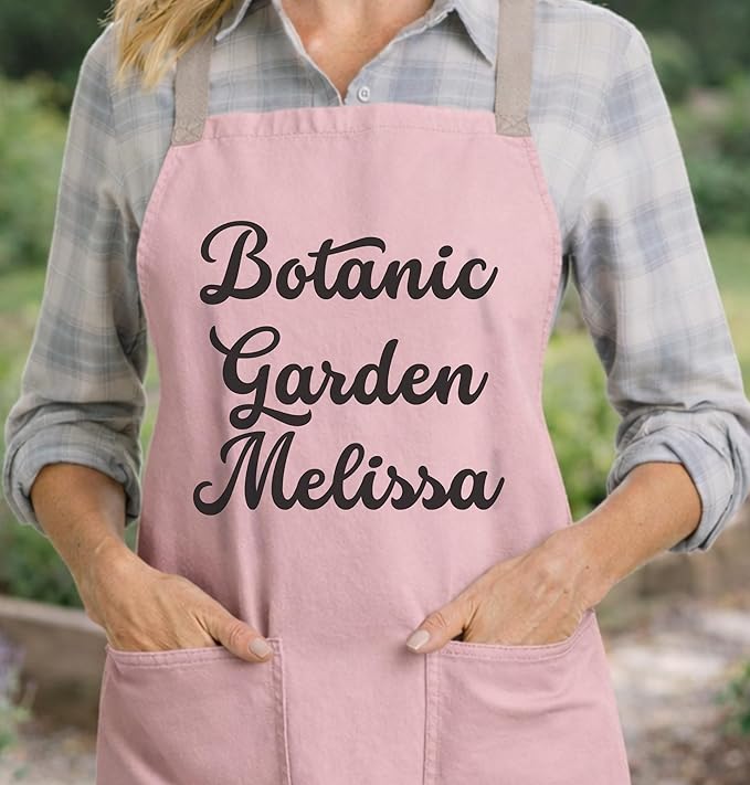 TEEAMORE Custom Apron with Pockets for Women Men Add Your Text Logo Chef Kitchen Cotton Adjustable Crossback Straps - Image 2