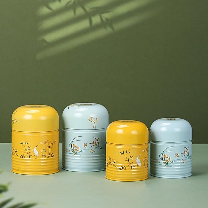 Tea Storage Box Creative Tea Canister Versatile Tinplate Canister Tea Set Accessory Small Tea Containers for Tea Lovers Tea Storage Containers Loose Leaf