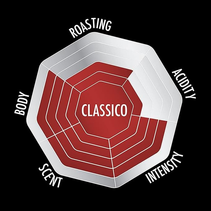 Bialetti Classico Coffee Beans, 500g Bag - Medium Roast Intensity 8, 50% Arabica 50% Robusta Whole Bean Blend - Sweet Floral & Dried Fruit Notes For Espresso, Cappuccino & Latte Machines & Moka Pots