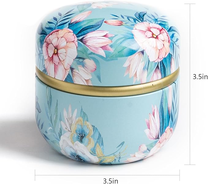 Tea Storage Container Tea tins WEMEGA Tea coffee Container capacity 10oz Candy Chocolate Sugar Spices Herbs and Spices Perfect For Keeping Dry and Storing Loose Tea Leaves 6pack