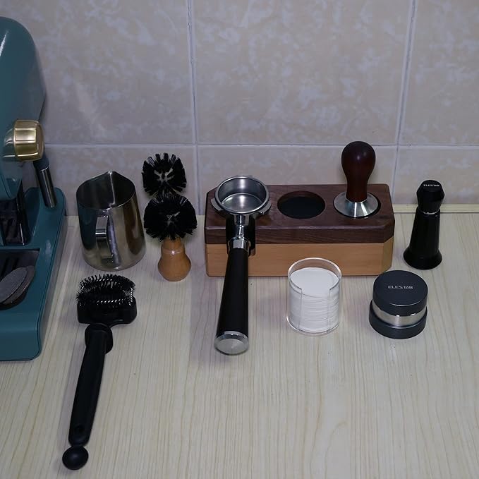 58mm Espresso Cleaning Brush - Group Head Cleaning Brush - Detachable 360 Nylon Cleaning Bristle Tools for Coffee Machine 58mm Portafilter Shower Screen