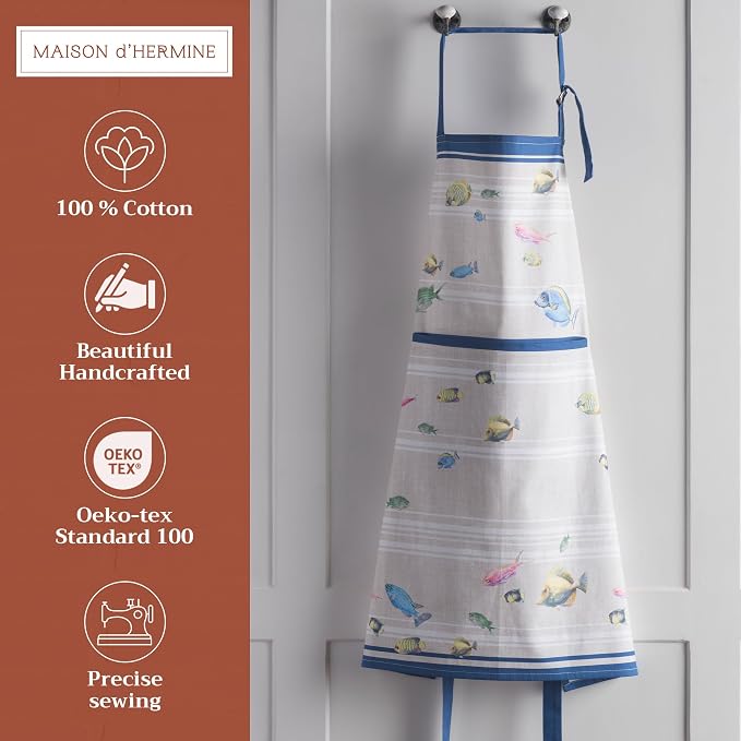 Maison d' Hermine 100% Cotton Apron for women with Pocket Kitchen Chef Apron for Men Cooking Mothers Day Gifts - Image 2