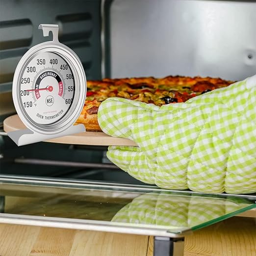 Efeng Large 3.5" Oven Thermometer for Gas/Electric Oven with Large Hanger&Base,Safety Leave-in Oven,Easy to Read Number,No Fading Color for Long time Cooking