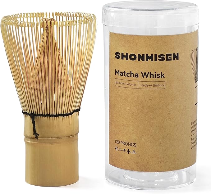Bamboo Matcha Whisk, 120prong（80+80tines） Traditional Japanese Chasen for green Tea,Handcrafted Matcha Stirrer Wisk Mixer Brush