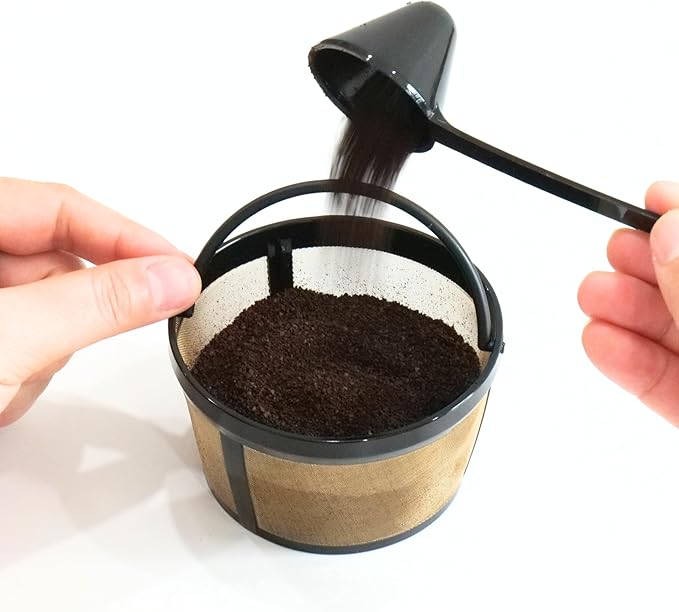 8-12 Cup Reusable Coffee Filter - BPA Free, Eco-Friendly, Compatible with Mr. Coffee, Black+Decker & Most Standard 8-12 Cup Drip Coffee Makers (2-Pack)