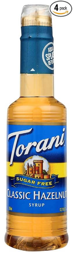 Torani Hazelnut Syrup, Sugar Free, 12.7 Fluid Ounces (Pack Of 4) by Torani