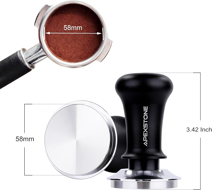 Apexstone Coffee Tamper Spring Loaded 58mm, Espresso Tamper 58mm Spring Loaded, Calibrated Espresso Tamper 58mm - Image 6