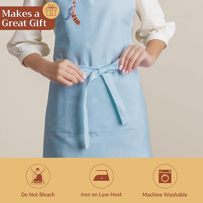 Maison d' Hermine 100% Cotton Apron for women with Pocket Kitchen Chef Apron for Men Cooking Mothers Day Gifts - Image 5