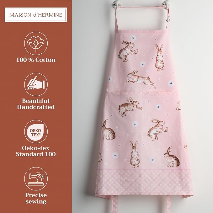 Maison d' Hermine 100% Cotton Apron for women with Pocket Kitchen Chef Apron for Men Cooking Mothers Day Gifts - Image 2