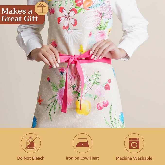 Maison d' Hermine 100% Cotton Apron for women with Pocket Kitchen Chef Apron for Men Cooking Mothers Day Gifts - Image 5