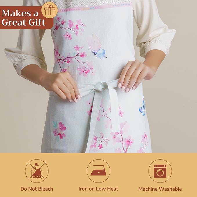 Maison d' Hermine 100% Cotton Apron for women with Pocket Kitchen Chef Apron for Men Cooking Mothers Day Gifts - Image 5