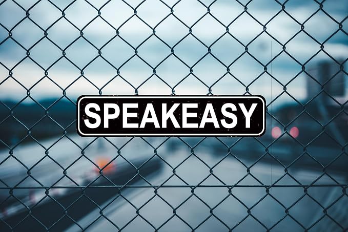 Speakeasy Sign - Vintage 1920s Style Metal Wall Art - 16x4 Inch Bar Decor for Man Cave, Home Pub or Retro Themed Room - Image 2