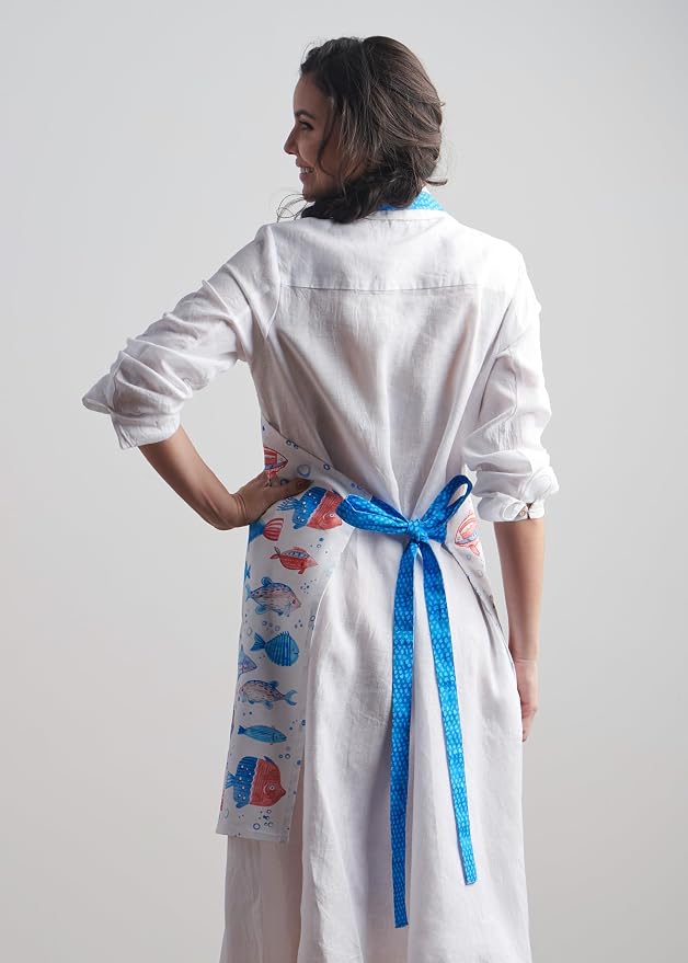 Maison d' Hermine 100% Cotton Apron for women with Pocket Kitchen Chef Apron for Men Cooking Mothers Day Gifts - Image 8
