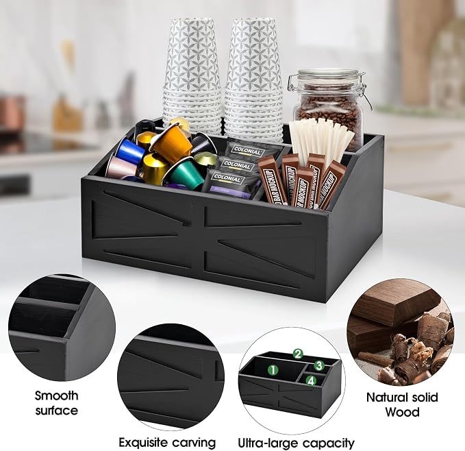 Coffee Station Organizer for Countertop, Coffee Bar Accessories Storage, Syrup Holder - Image 5