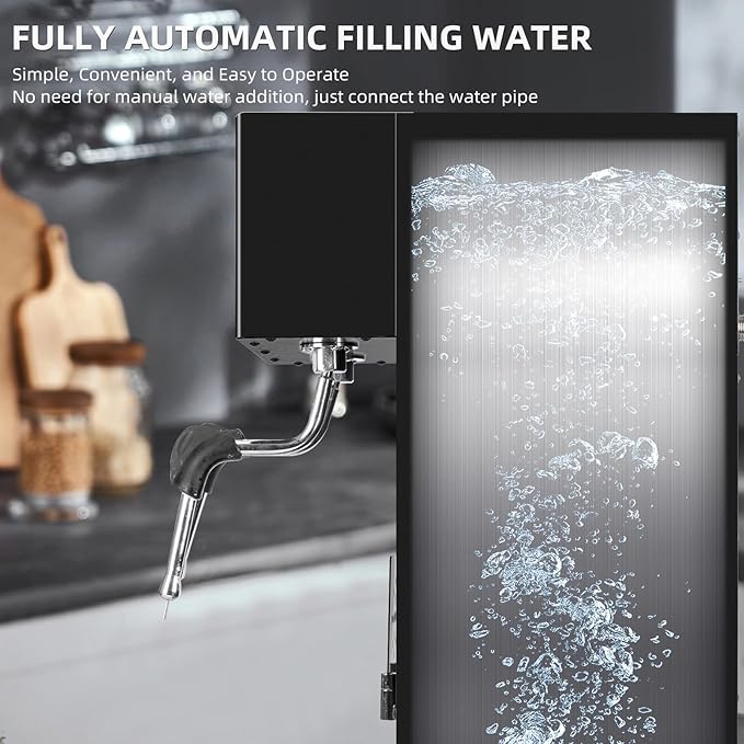 Commercial Milk Frother, 2-Wand Automatic Steam Boiling Water Machine 110V 2200W Electric Steam Milk Frothing Machine Coffee Milk Foam Machine Steamer with LED Display for Tea Coffee Shop